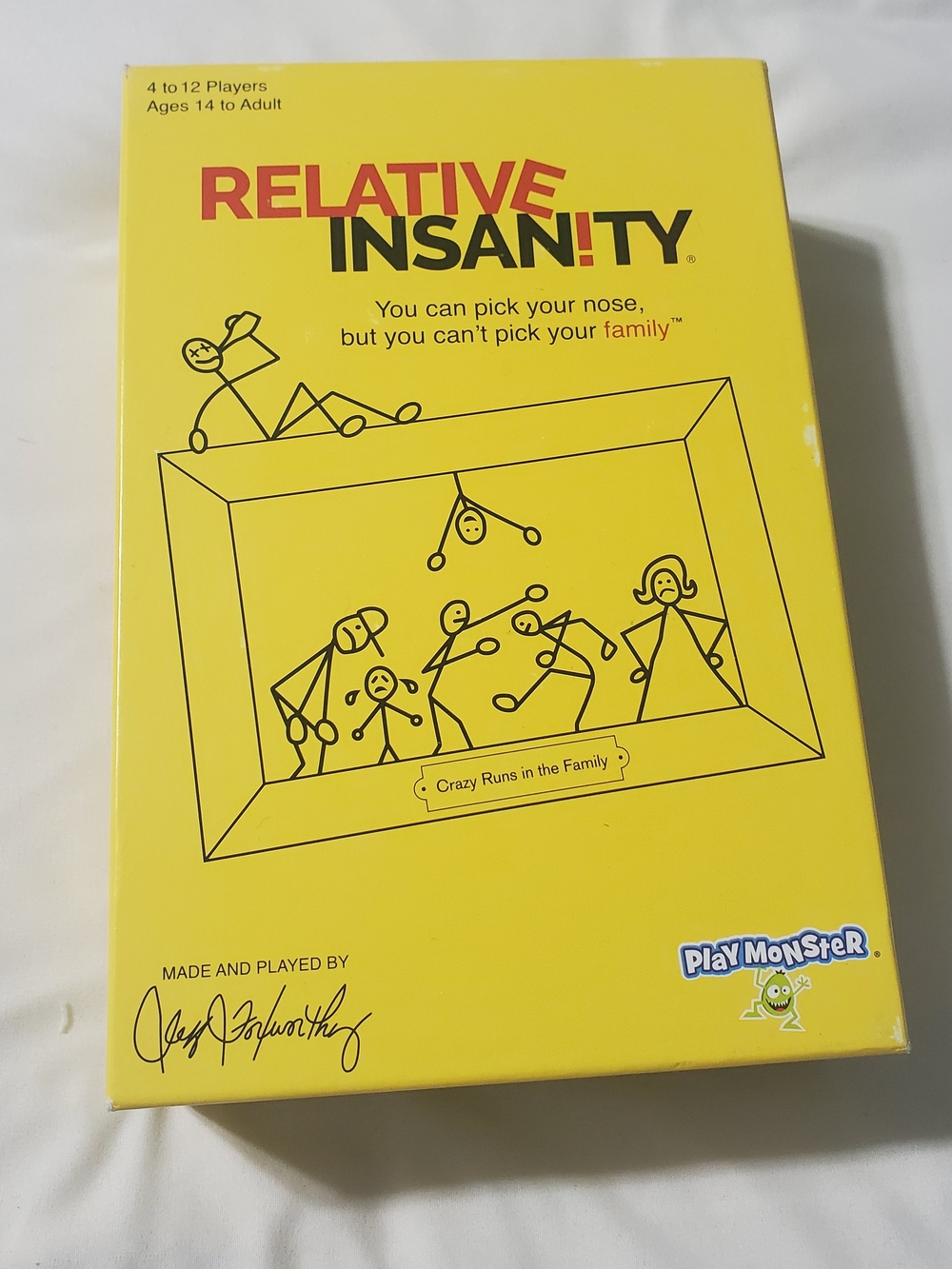 New Unopened Relative Insanity Family Party Game - Yellow